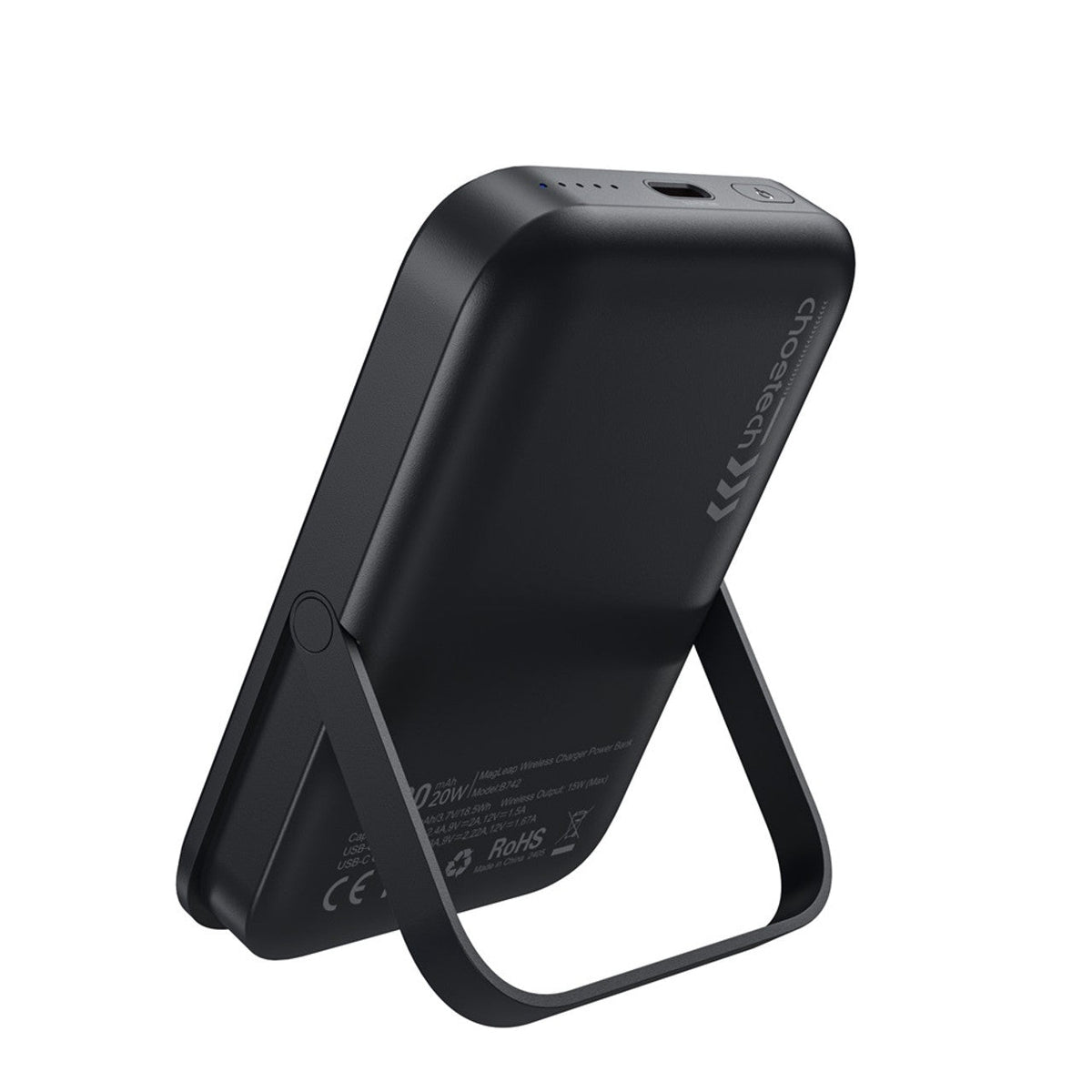 NNEDSZ CHOETECH B743-BK 10000mAh PD20W Magnetic Power Bank with Holder Black