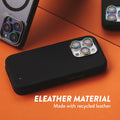 NNEDSZ EFM Monaco E-leather Wallet Case Armour With D3O Plus Suits Iphone 15 Pro (6.1") - Black/Space Grey