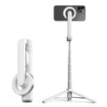 NNEDSZ White Multifunctional Foldable Selfie Stick with Tripod Stand & Bluetooth Remote
