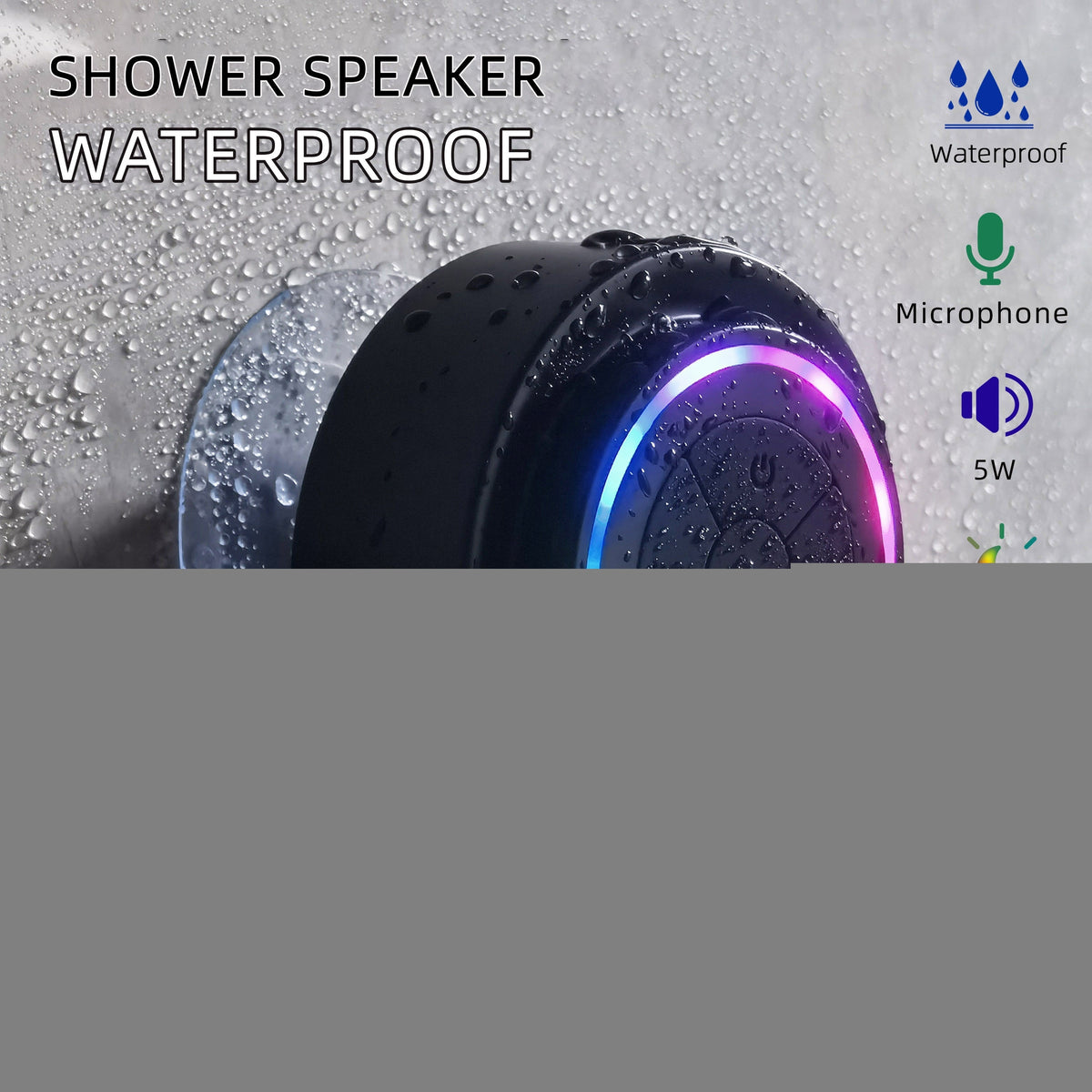 NNETM Portable Shower Speaker with Voice Assistant